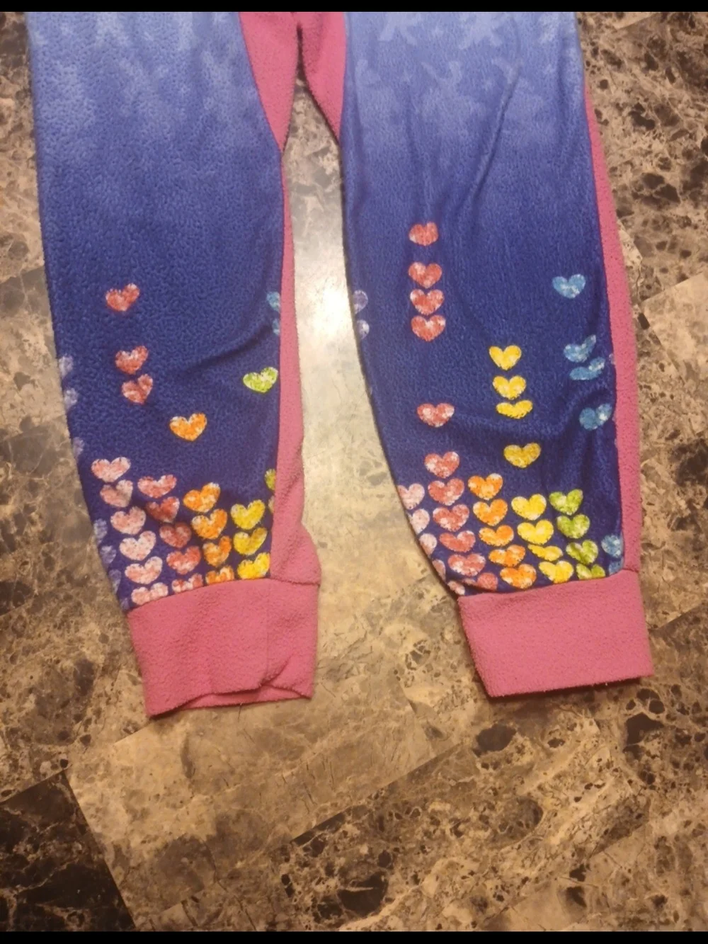 Trolls Pink & Blue Zip-Front Hooded Pajama Set